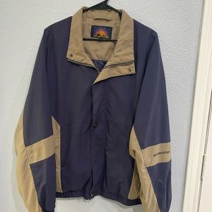 Men’s Sun Mountain Performance Outerwear SET (2 pcs) / Large / Navy Blue & Tan